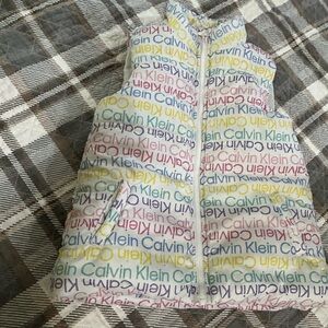 Calvin Klein Multicolor Text Print Fabric